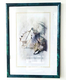 Рамка  А4 (21*30) зеленая(мрамор),пластиковая